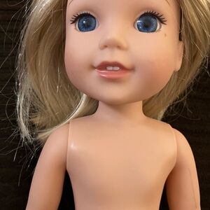 American Girl Doll with Blonde Hair and Blue Eyes